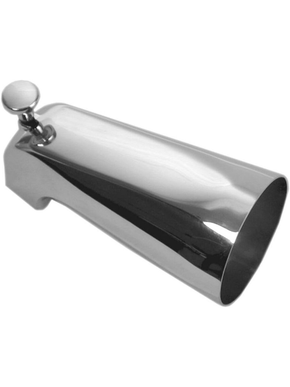Chrome Metal Tub Spout with Front Pull-Up Diverter for Easy Water Control